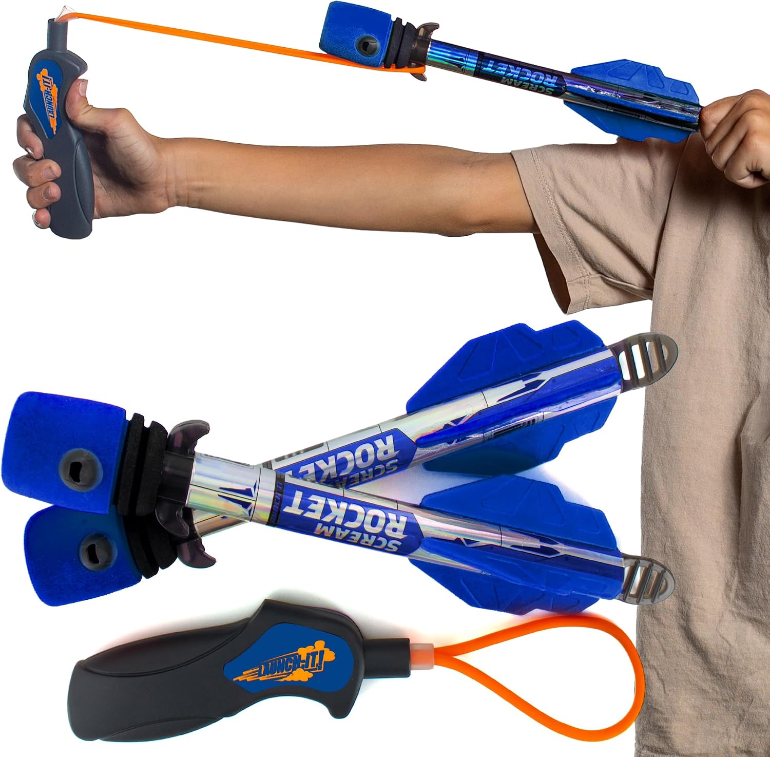 Toy Rocket Launcher for Kids: Best Outdoor Toys Slingshot Rocket Launchers & Foam Rockets Games for Boys Girls All Ages - Summer Birthday Party Gift Idea & Great Gifts for Boys Toys Age 8-10 11 12+