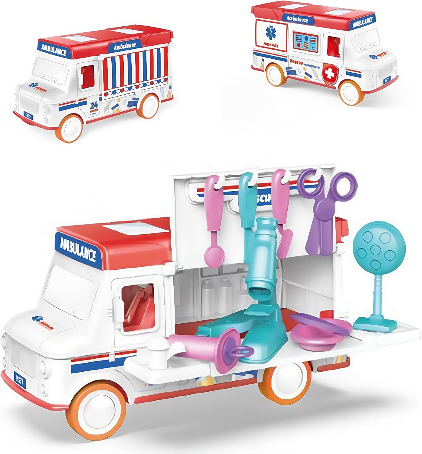 Emergency Ambulance Toy Educational Learning Toys for 3+ Year Old Boys & Girls - Gift Ideas for Birthdays & Holidays