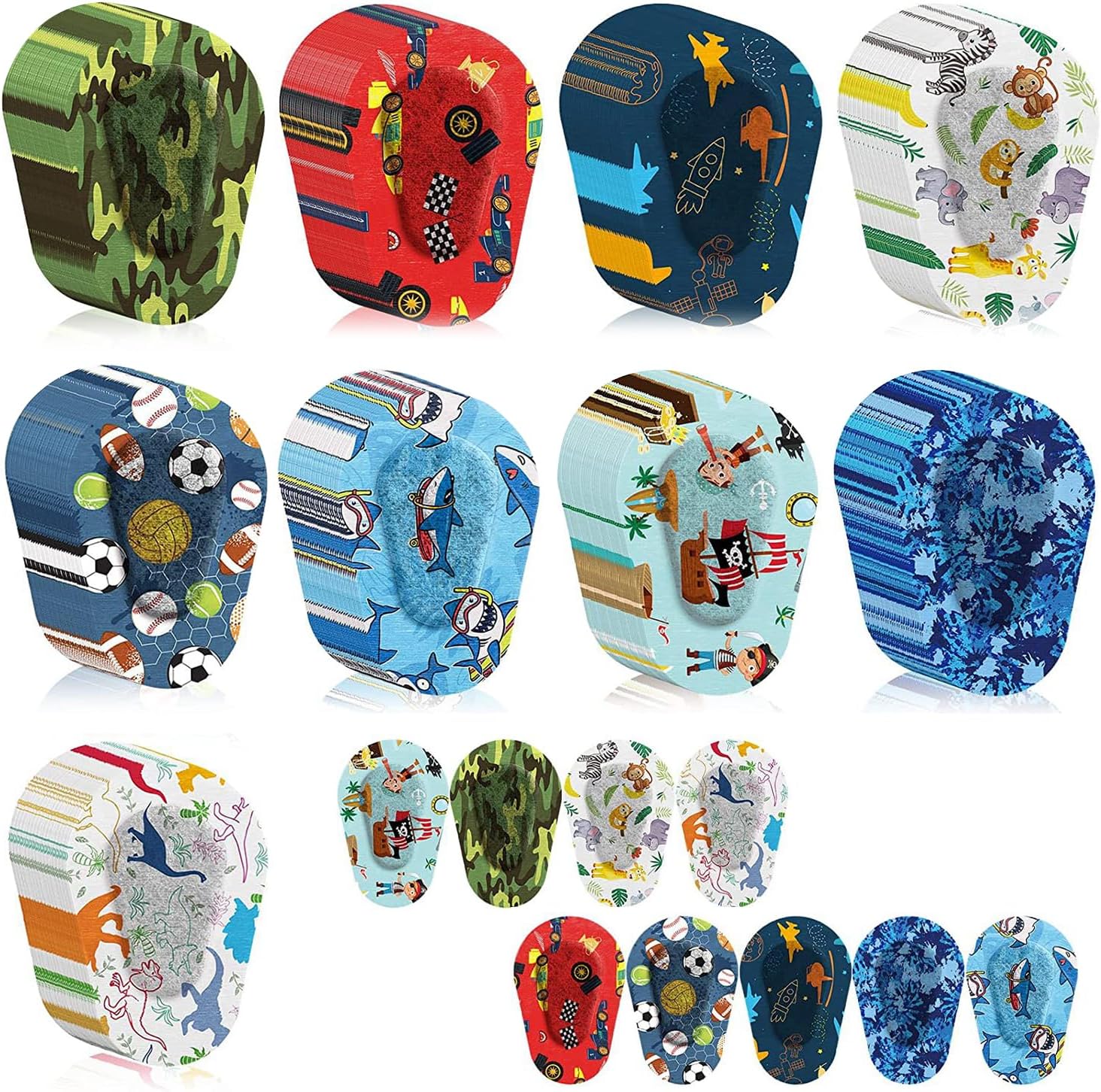 90pcs Colorful Eye Patches for Kids, Portable Adhesive Eye Patches for Kids Disposable Eye Bandage Patch Non Woven Eye Patch for Child (9 Styles)
