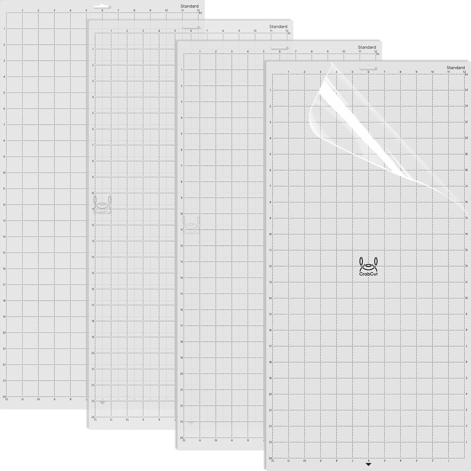 Cutting Mats for Silhouette Cameo 5/4/3/2/1 12 x 24 Inch 4 Mats Standard Stickness Dot Design Durable Long Lasting Replacement Sticky Cut Mat for HTV Vinyl Cardstock Projects