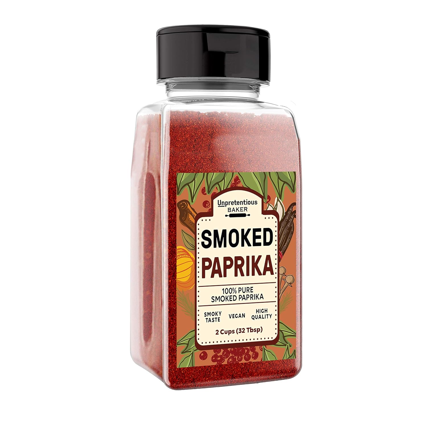 Unpretentious Smoked Paprika (9.12 Ounce) 2 Cups, Ground Spice Made from Dried Red Chile Peppers, Strong & Smoked Flavor