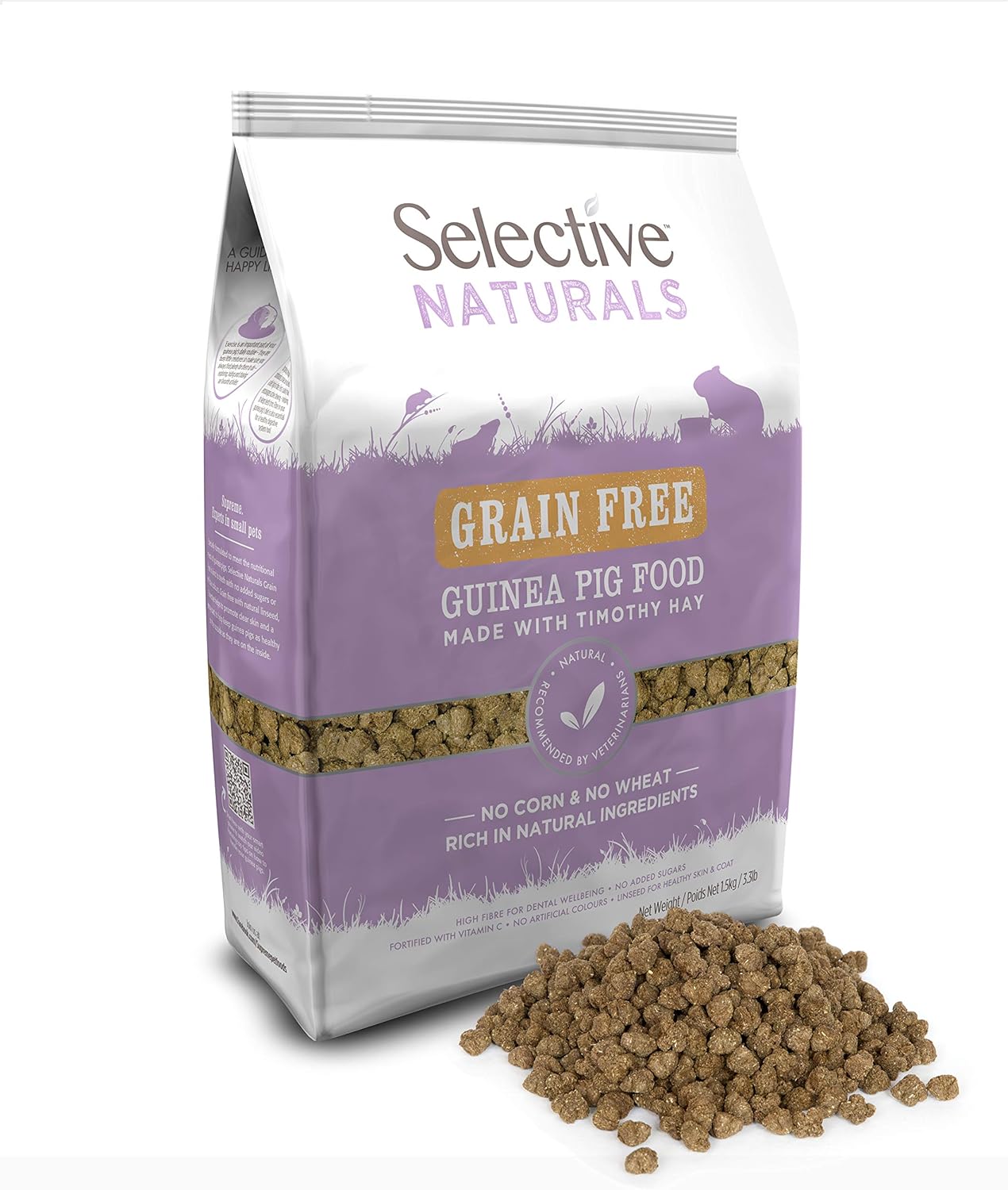 Supreme Petfoods Selective Naturals Grain Free Guinea Pig Food, Timothy Hay, 1.5KG
