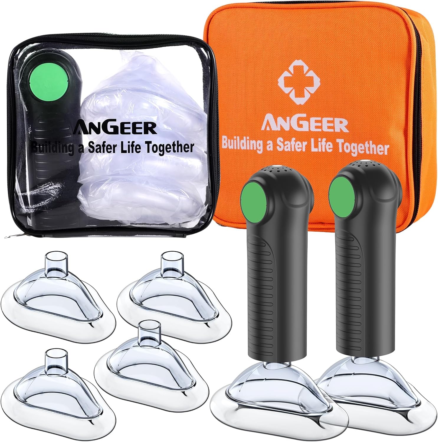 FSA HSA Choking Rescue Device, Anti Choking Device for Baby and Adults, AnGeer EasyPumpVac Airway Suction Device, First Aid Kit for Children and Adults - 2 Pack