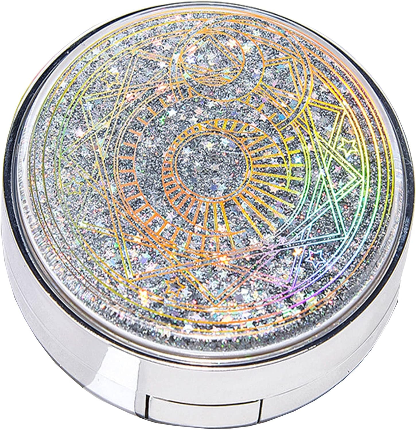 Travel Contact Lens Cases with Mirror, Magical Girl, Durable, Compact, Portable Soak Storage Kit, Protect Your Eyes, Home Case Easy Carry Mini Box,Tweezers Solution Bottle Lens Container