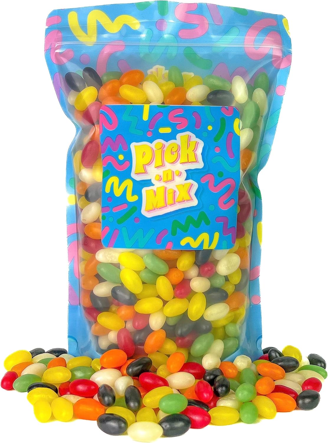 Jelly Beans 1kg Pick n Mix Jelly Bean Sweet Bag in Resealable pouch By The Sweet Treat Gifting Co.