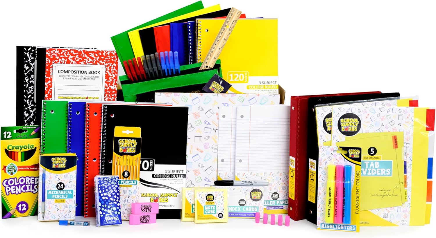 Ultimate High School and College Back to School Essentials Kit - 92 Pieces