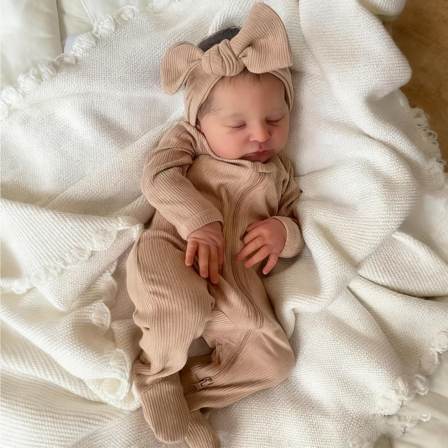 Anano Reborn Baby Dolls 19 In Realistic Baby Doll Girl, Silicone Babys Doll, Real Iife Babys, Silicone Reborn Dolls That Look Real Looking, Newborn Size Babies With Accessories
