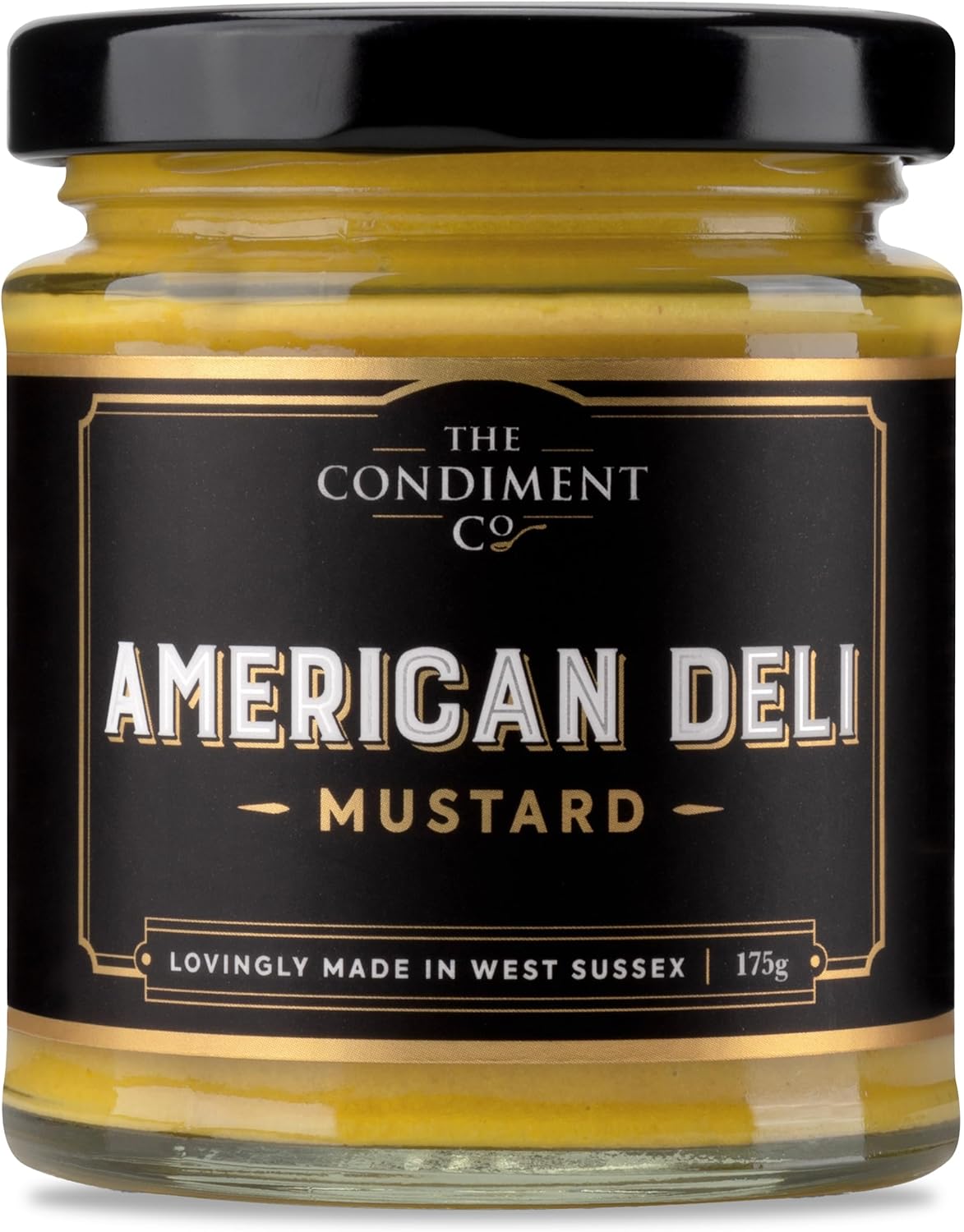 The Condiment Co. American Deli Mustard 175g, - Yellow Mustard Sauce for Burgers, Hot Dogs & More