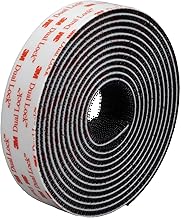 3M Dual Lock Reclosable Fasteners Heavy Duty Industrial Use Black TB3550 1" x 10 ft Mated Strip Indoor/Outdoor Use Great for Metal, Glass, Acrylic, PC, ABS