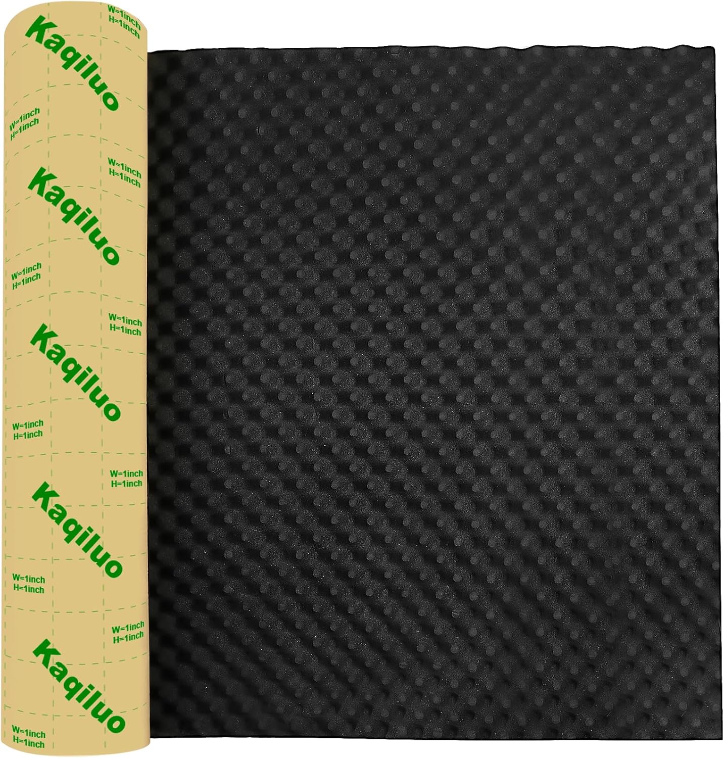 Self-Adhesive Thickened Sound Insulation Egg Crate Foam 13.99 sqft x 1.77in Thick,50+kg/m³ ,Fire/Water Resistant ,Thermal Insulation,Acoustic Treatment Foam