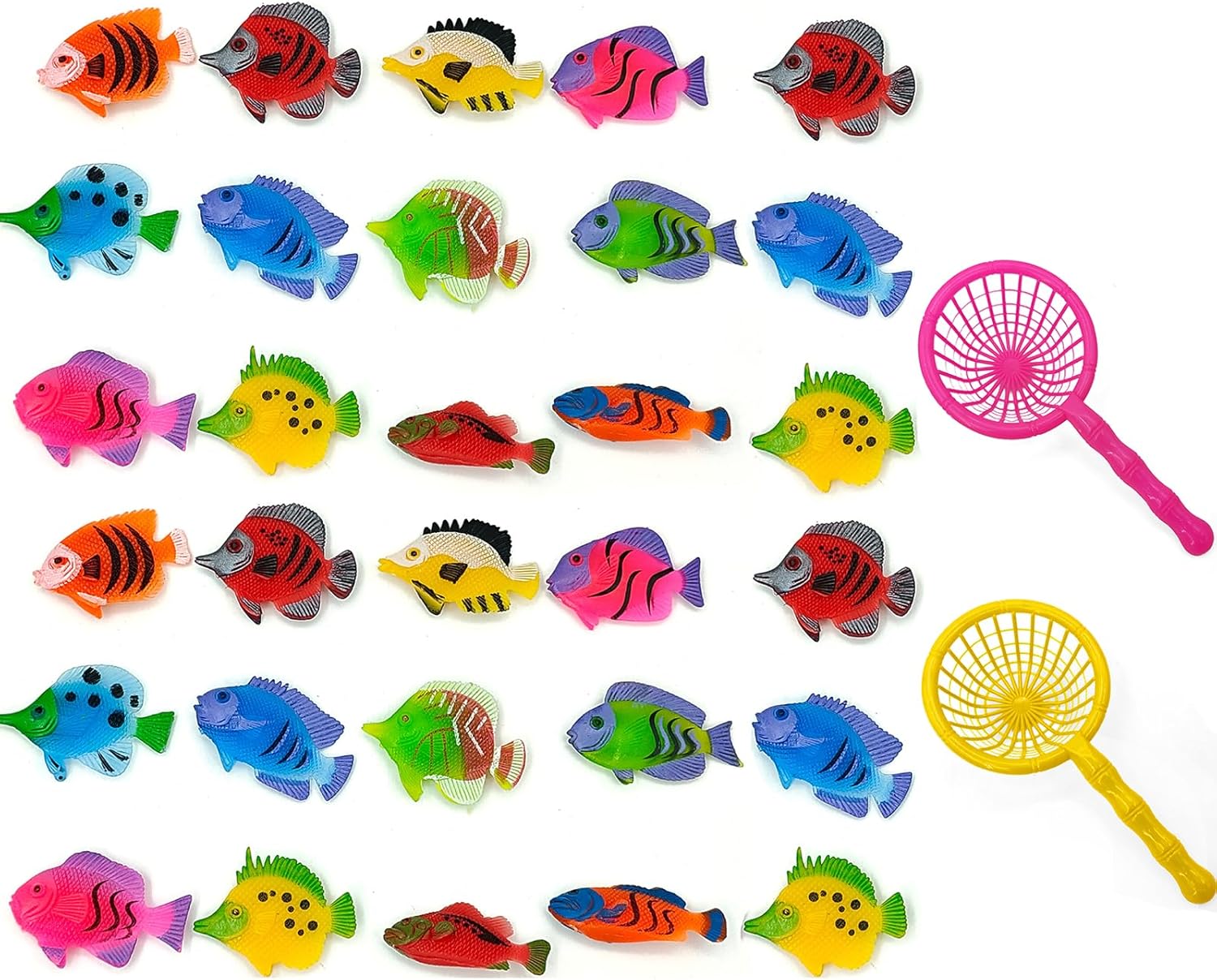 32 Pcs Set Kids Bath Toys, Toy Fish, Fish Toys Tropical Fish Marine Life Decorative Fish Simulated Sea Animal Models Mini Ocean Fish for Kids Beach Party Supplies