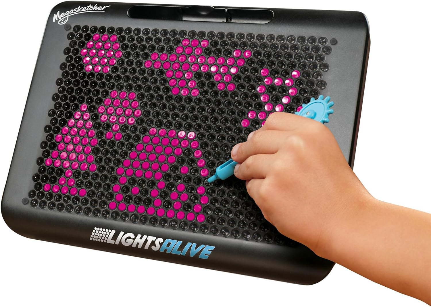 Megasketcher Tomy Lights Alive | Light Up Drawing Pad for Kids, Includes Pen with Roller, 2 Stencils | Drawing Toys for Ages 3+ Years