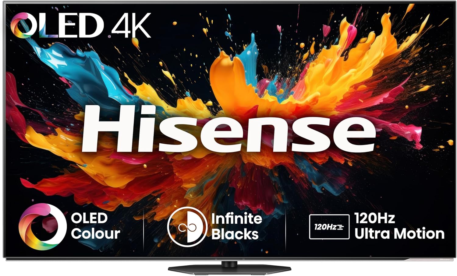 Hisense 65 Inch 120Hz OLED Smart TV 65A85NTUK - Dolby Vision IQ, HDR10+ Adaptive, IMAX Enhanced, Hybrid Log-Gamma (HLG), Vidaa OS with Freely, Youtube, Netflix and Disney+ (2024 Model)