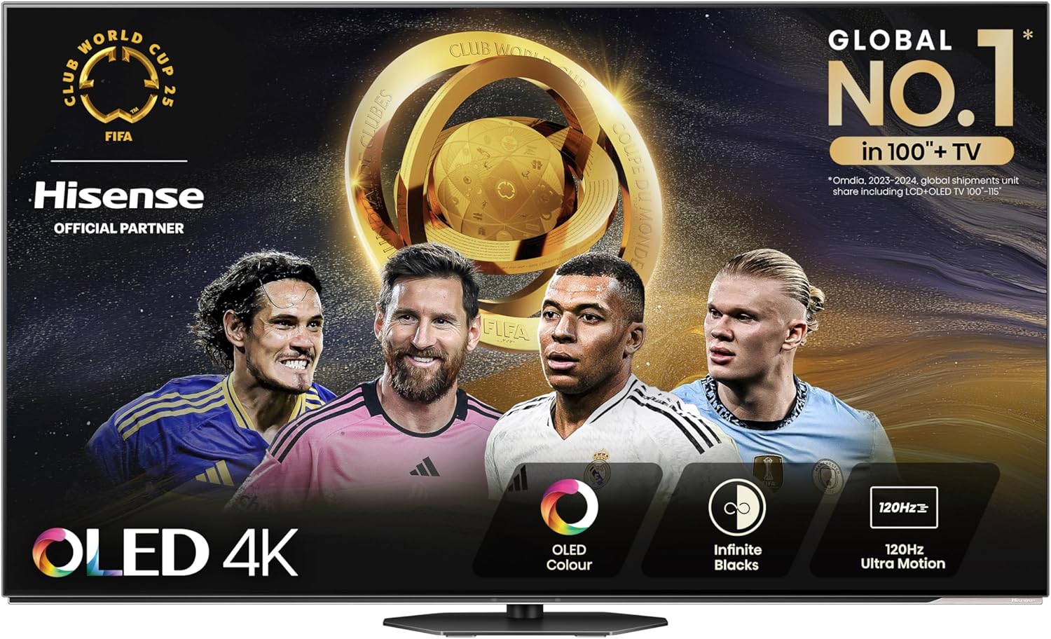 Hisense 55 Inch 120Hz OLED Smart TV 55A85NTUK - Dolby Vision IQ, HDR10+ Adaptive, IMAX Enhanced, Hybrid Log-Gamma (HLG), Vidaa OS with Freely, Youtube, Netflix and Disney+ (2024 Model)