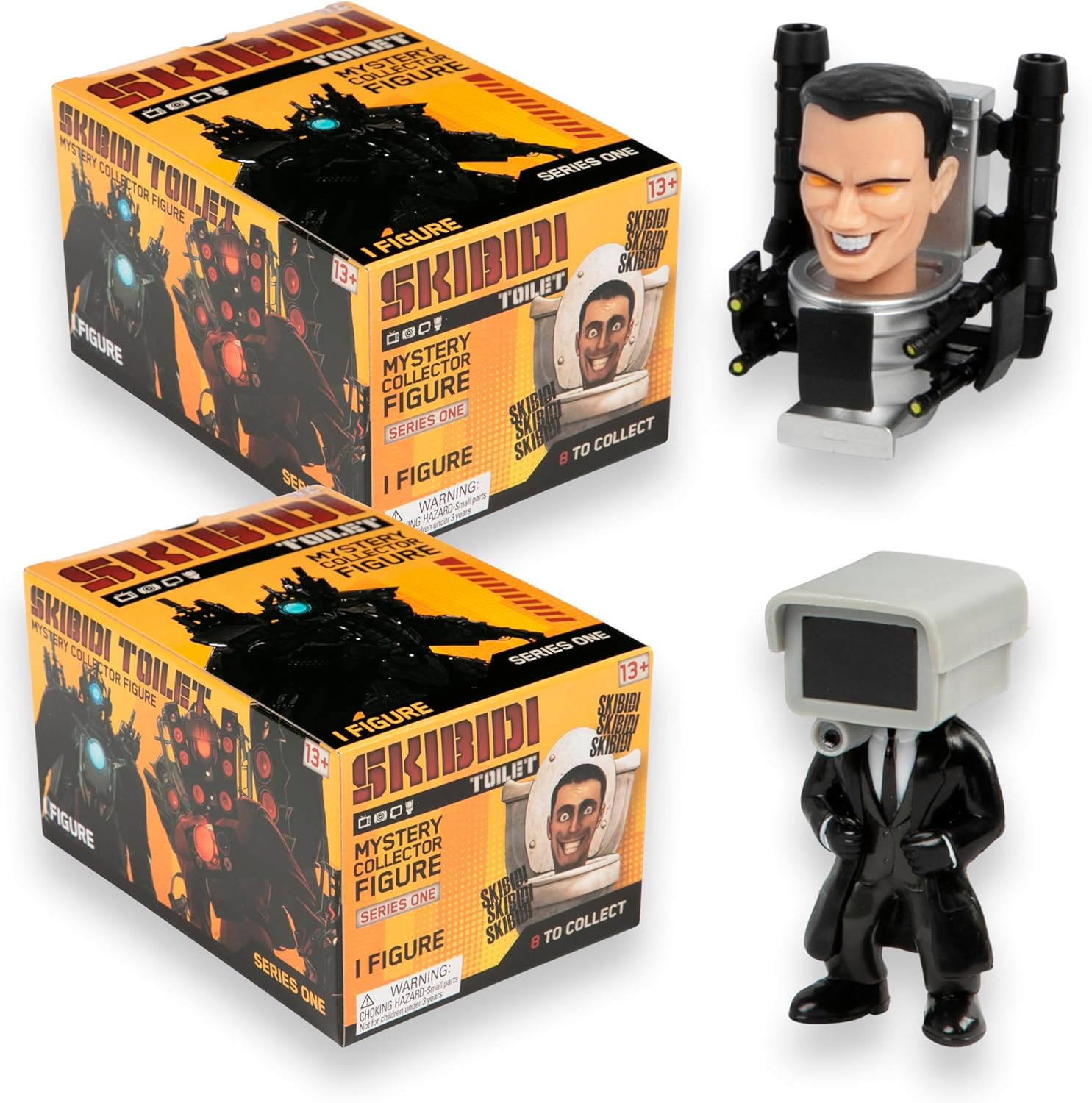 SKIBIDI Toilet Mystery Figure Collector Series, 2 Pack, Collectible Figures, Officially Licensed Toilet Merch