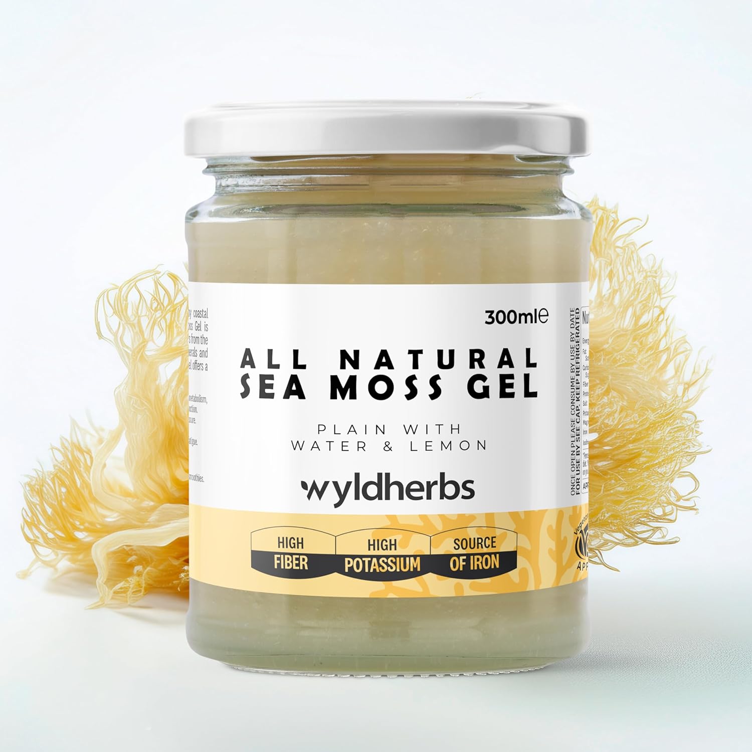 Wyld Herbs All-Natural Sea Moss Gel | 100% Wildcrafted Dr Sebi Sea Moss | Superfood Rich in Minerals, Proteins & Vitamins - Vegan & Gluten Free Sourced from The Caribbean 300ML