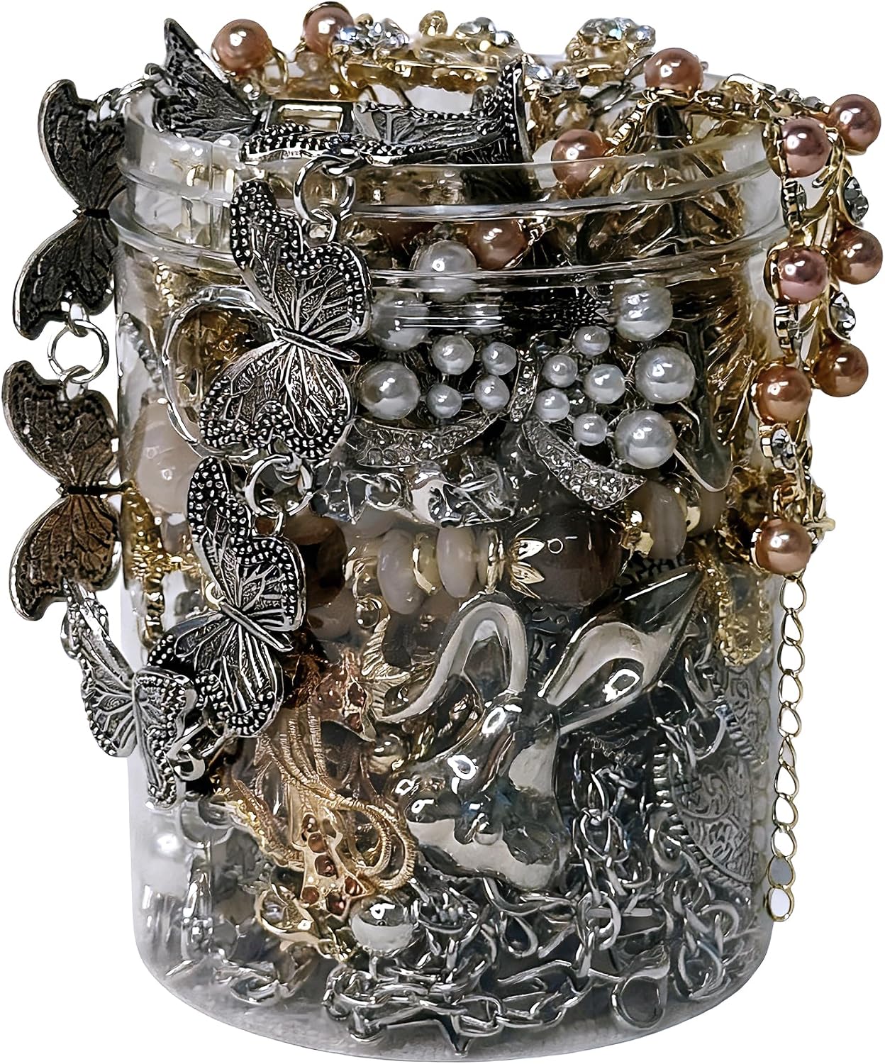 Mystery Jewelry Jar for Women, Gothic Witchy Jewelry Gift Set(Goth Boho Mixed Punk Everyday Necklaces,Earrings, Rings,Bracelets/Bangles),Valentines Day Gifts,Unique Alternative Fashion Romantic Present for Her