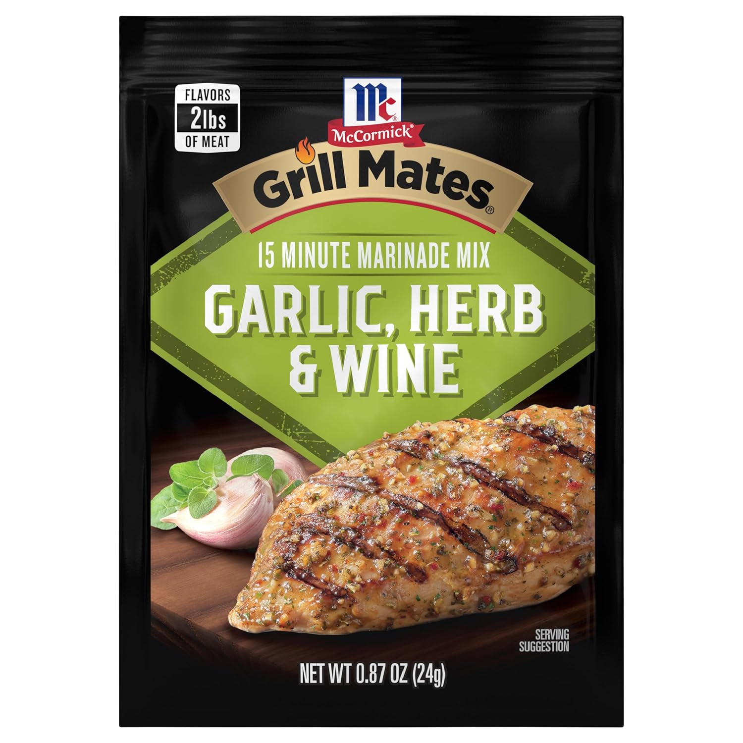 McCormick Grill Mates Garlic, Herb & Wine Marinade Mix, 0.87 oz