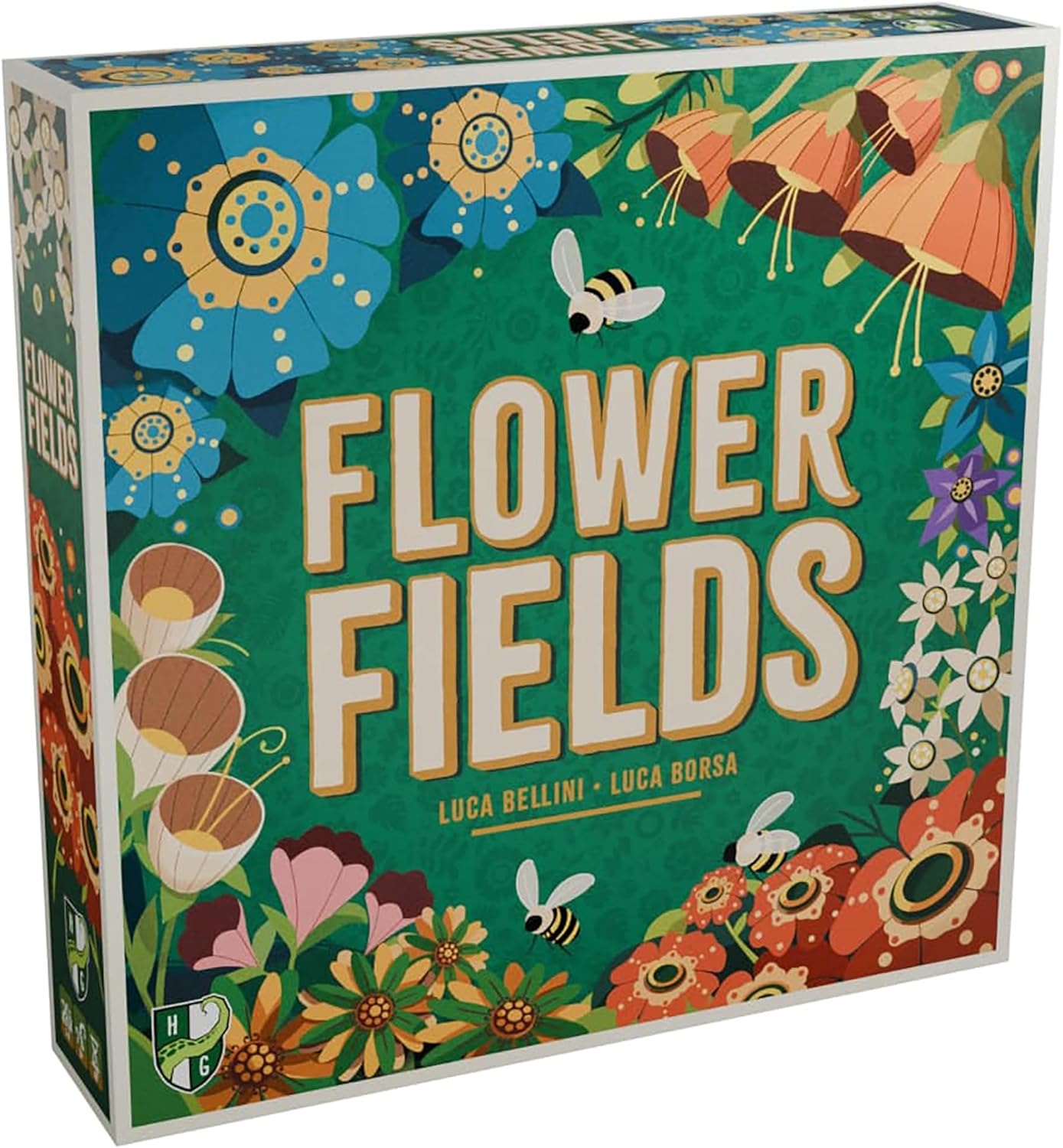 Flower Fields - Tile Placement Board Game, Create A Beautiful Garden, Competitive Strategy Game Over 3 Seasons, Ages 8+, 1-4 Players