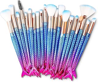 NICEMOVIC Cute Stuff for Tween & Teen Girls, 20PCS Frozen Princess Makeup Brushes Sets for Girls, Teen Girl Gifts Trendy Stuff Christmas Gift Ideas Stocking Stuffers for Girls Kids Make Up Tool Set