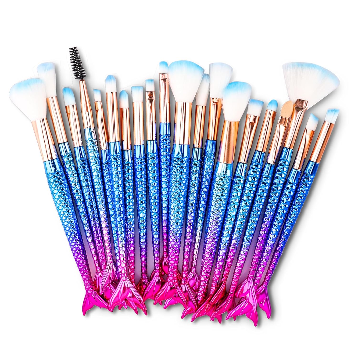 NICEMOVIC Cute Stuff for Tween & Teen Girls, 20PCS Frozen Princess Makeup Brushes Sets for Girls, Teen Girl Gifts Trendy Stuff Christmas Gift Ideas Stocking Stuffers for Girls Kids Make Up Tool Set