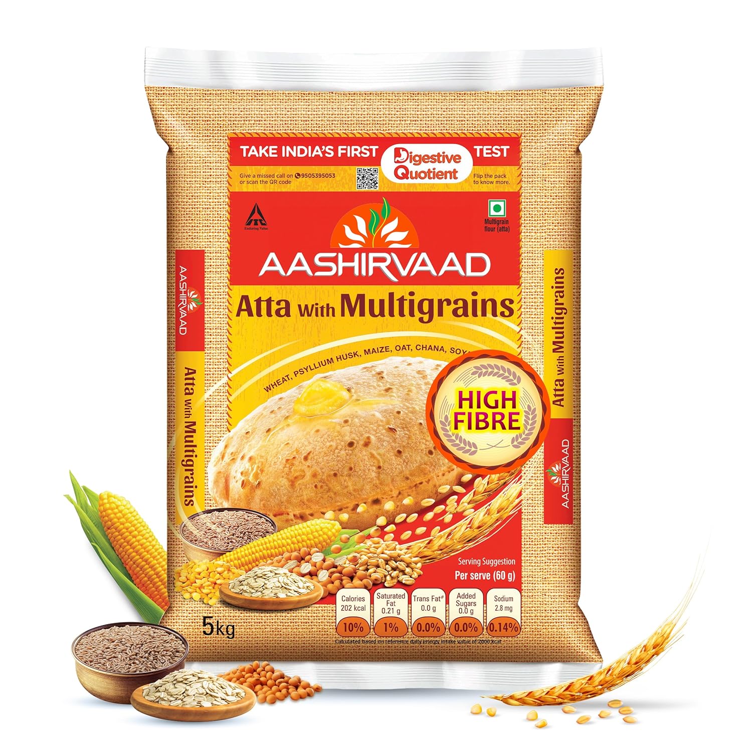 AASHIRVAAD ATTA WITH MULTIGRAINS 10lb