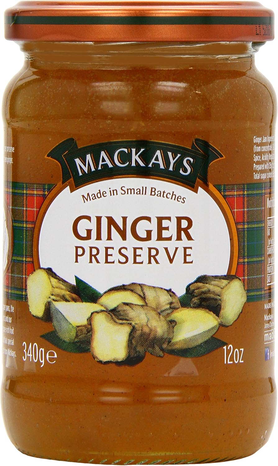 Mackays Ginger preserve Jam 340 g (Pack of 6)