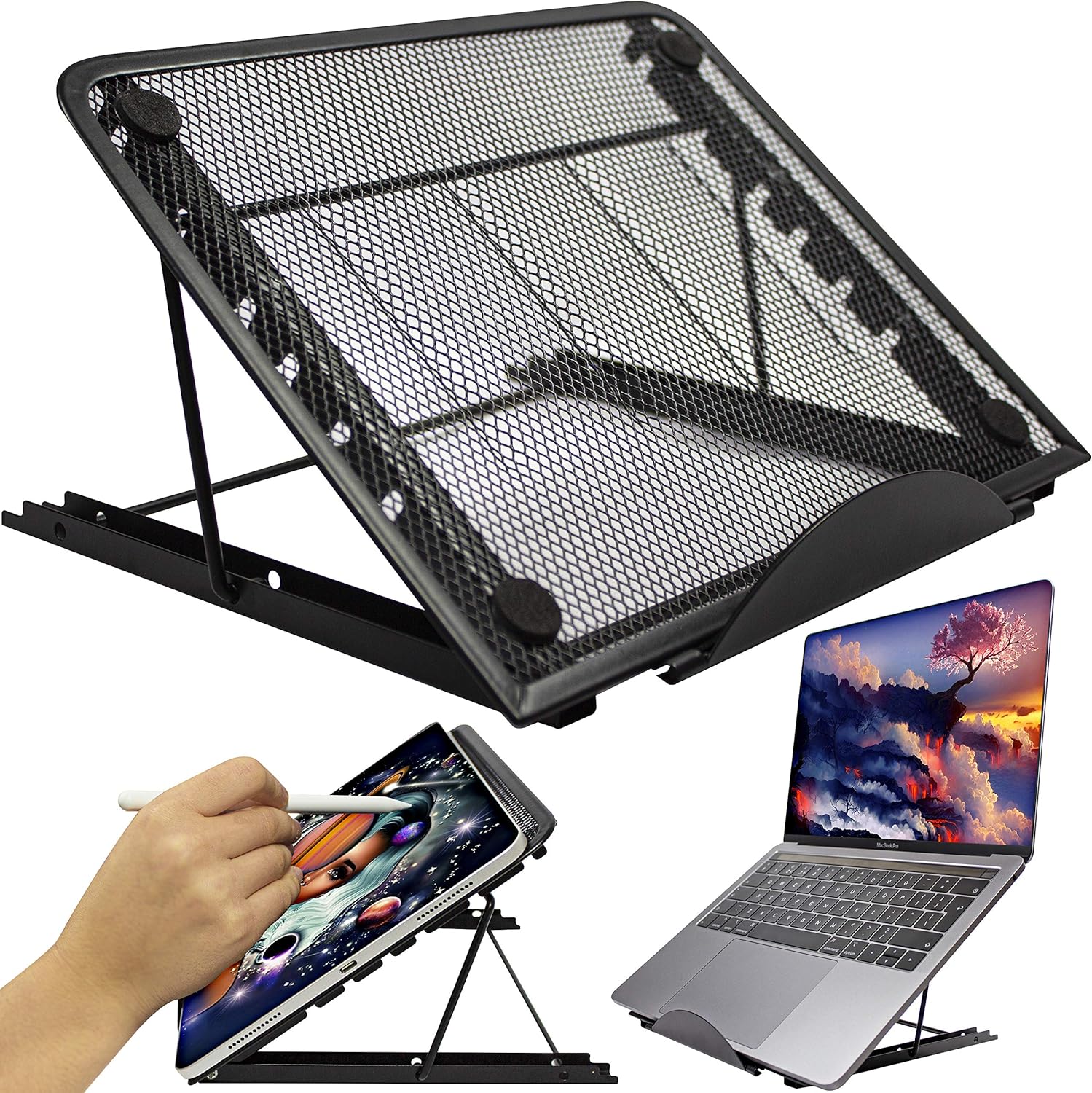 Laptop Stand Desk Tablet Stand (UK COMPANY) Home Office Accessories Adjustable Laptop Stand Computer Holder