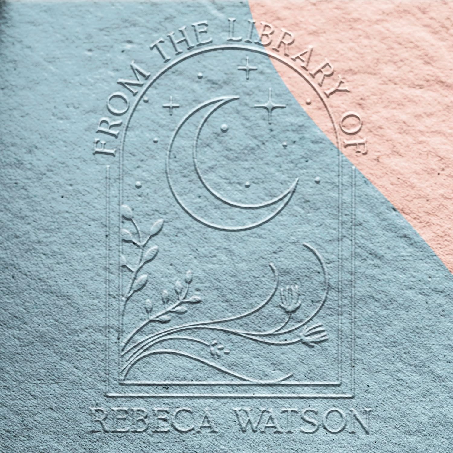 Stamp By Me Custom Book Embosser | Square | Black | 1.6" x 1.6" | Custom Text & Design | Colop Quality, Lasts 3000+ Prints