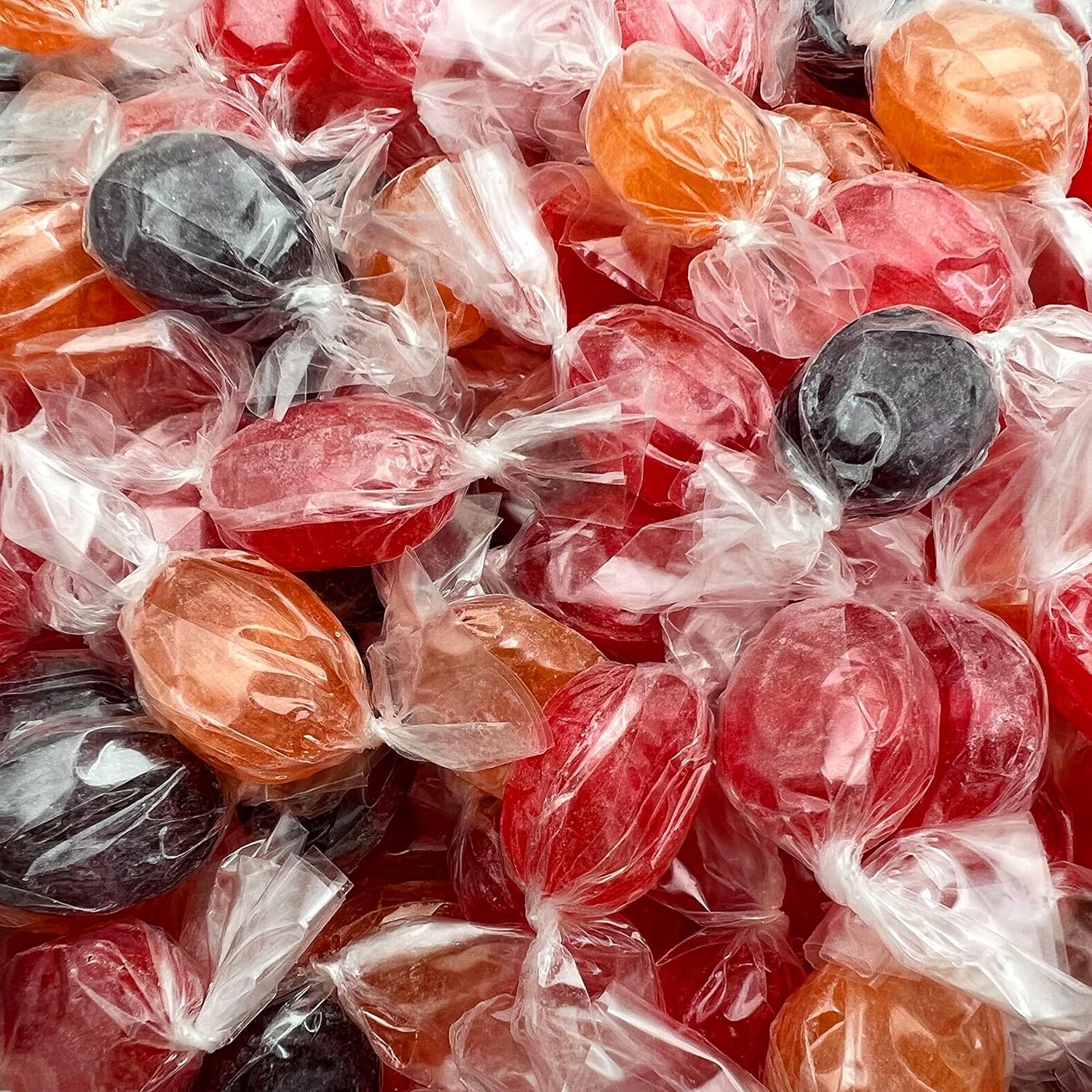 Assorted Fruit Drops Hard Candy - 2 Pound Bulk Pack (About 180 Count) - Orange, Strawberry, Grape, Cherry
