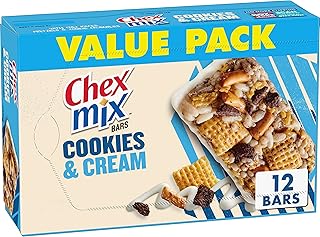 Chex Mix Cookies and Cream Flavored Treat Bar, Value Pack, 12 Bars, 13.56 oz