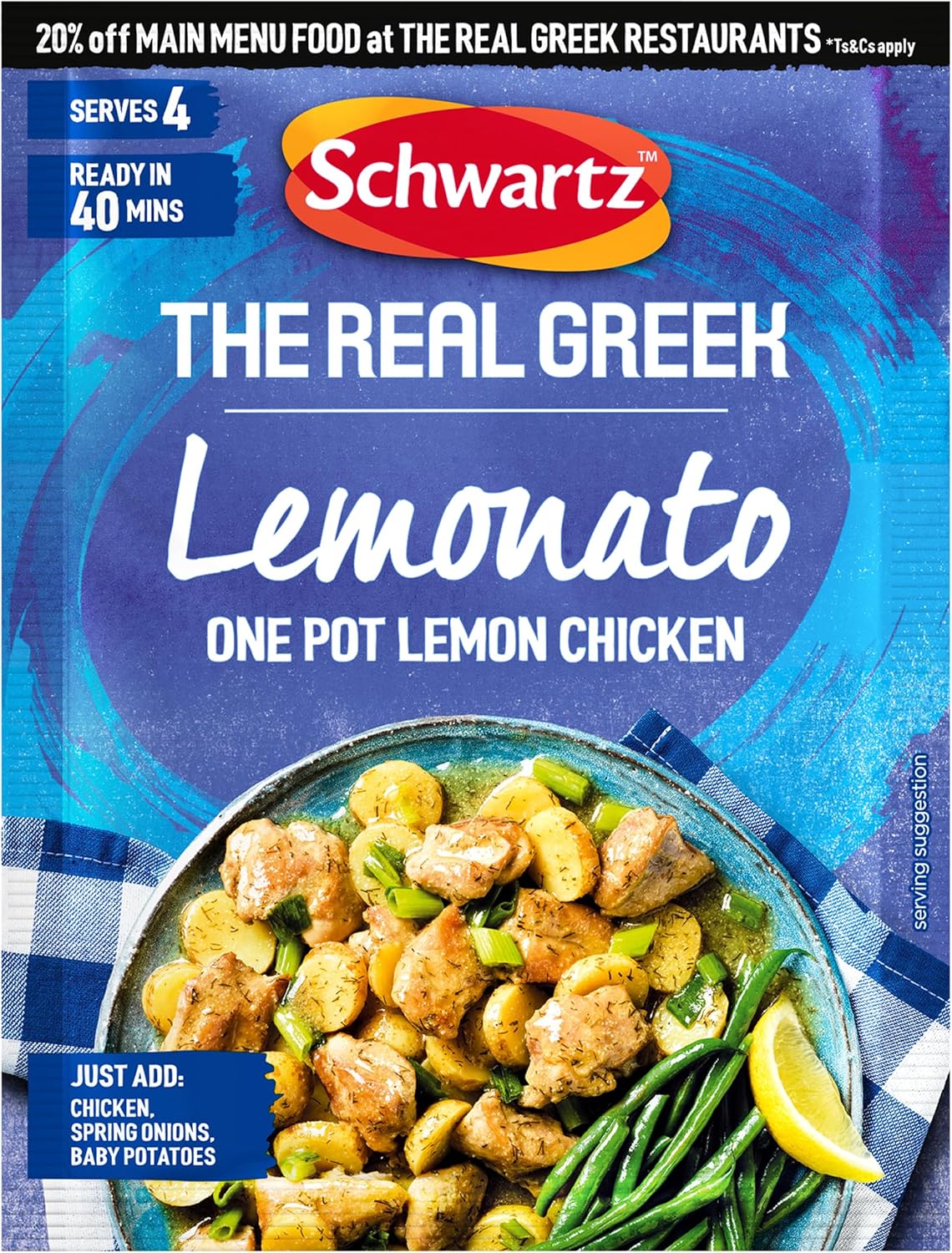 Schwartz x The Real Greek Lemonato One Pot Lemon Chicken Recipe Mix, 30g