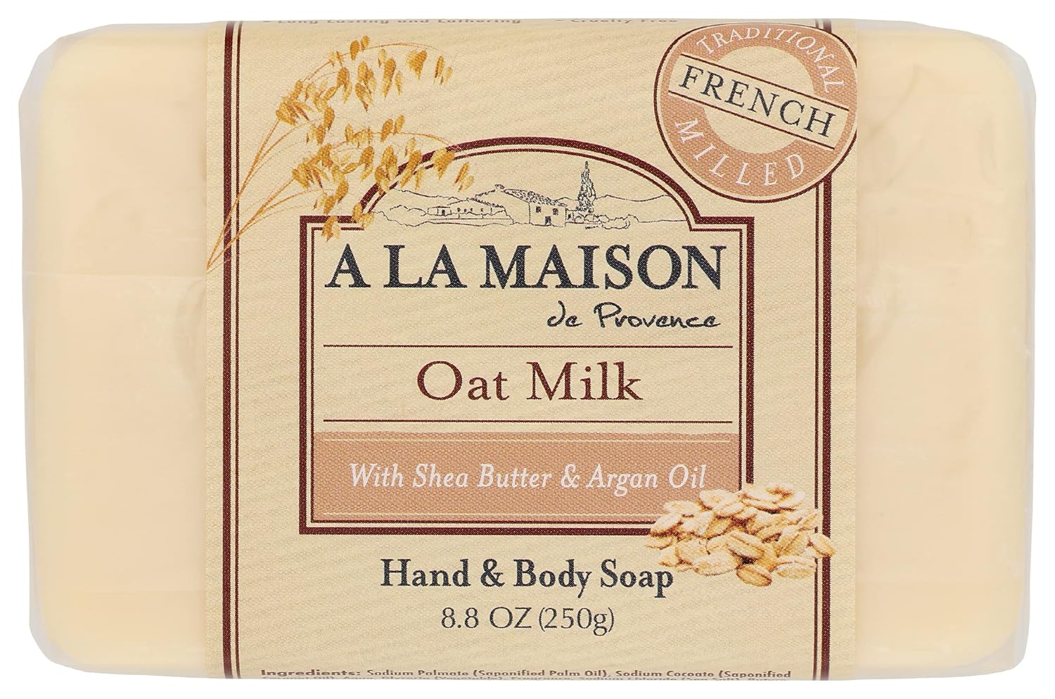 A LA MAISON Solid Bar Soap, Oat Milk, 8.8 Ounce (54)