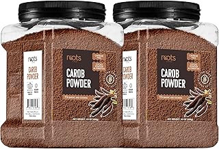 Roots Circle Premium Carob Powder Unsweetened, Kosher Bulk 28oz - Cocoa Powder Alternative | Rich in Fiber Caffeine Sugar-Free Chocolate Substitute Great for Smoothies, Cookies, and Yogurt