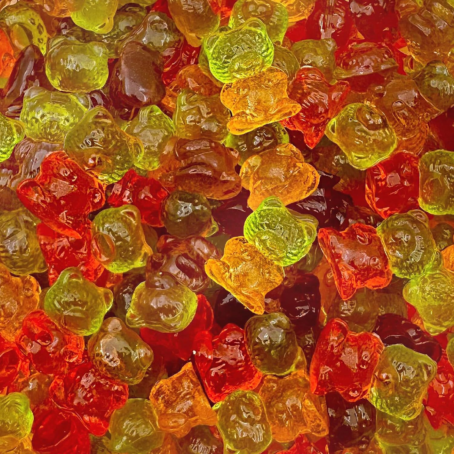 Sugar-Free Gummi Bears | 1 Pound Pack | 3D Chewy Gummy Candy | Assorted Fruit Flavors