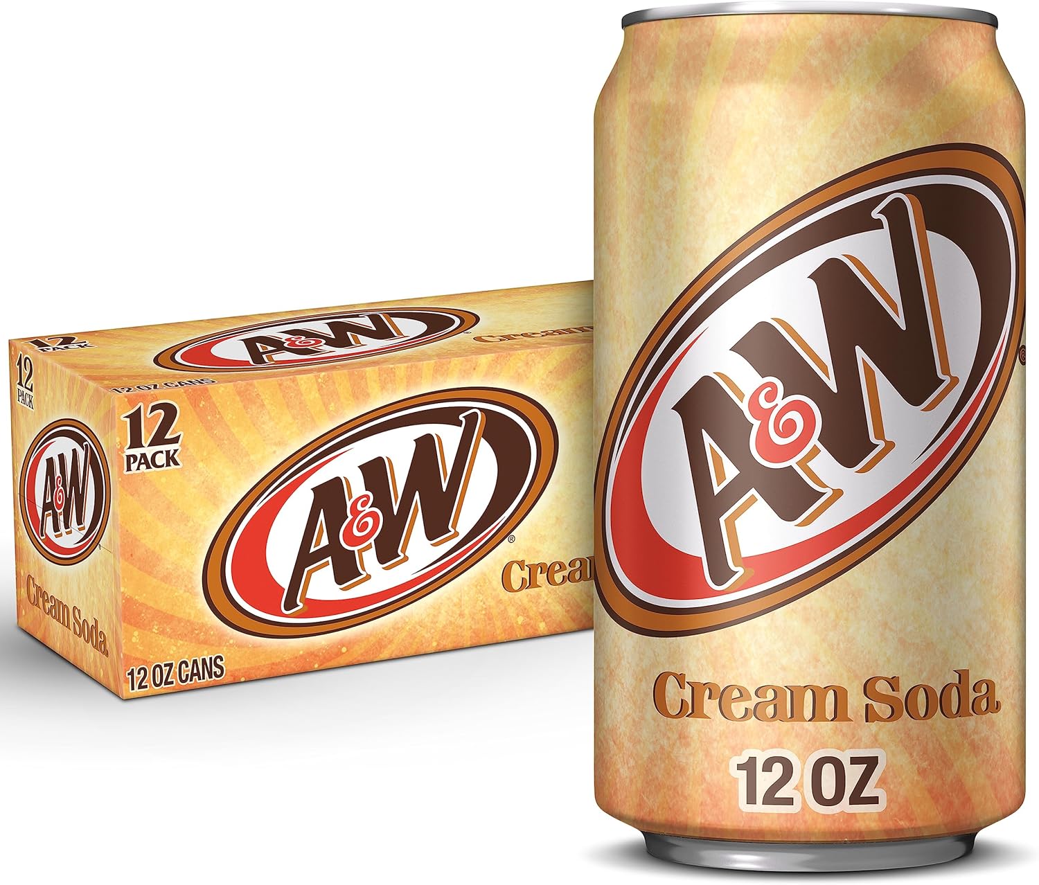 A&W Cream Soda, 12 fl oz cans (Pack of 12)