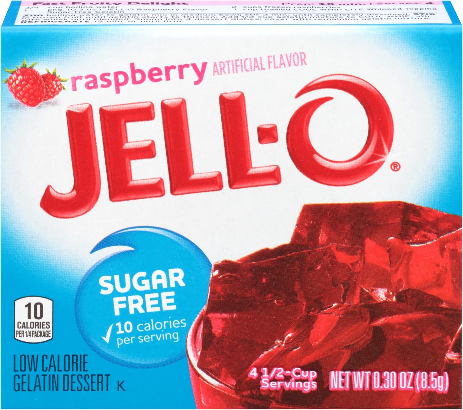 Jell-O Jello Sugar Free Raspberry Jelly Mix, 1 Units