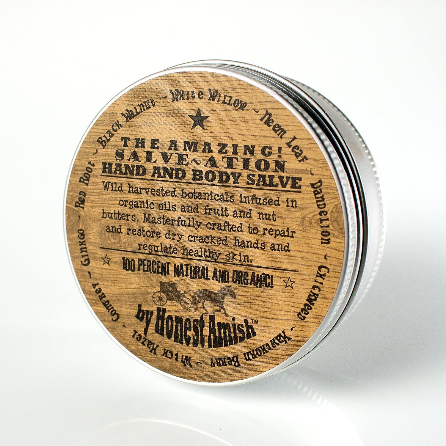 Honest Amish All Natural and Organic Healing Hand and Body Salve