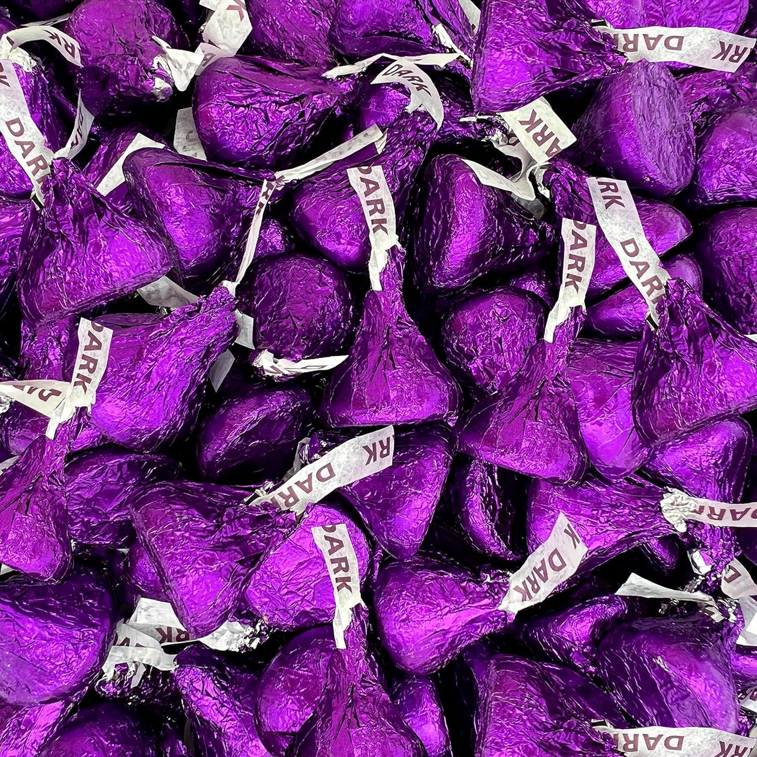 HERSH'EYS-Purple KISSES SPECIAL DARK Chocolate 2 lbs 194 Pcs Mildly Sweet Candy, Purple Wrapping, Bulk Bag