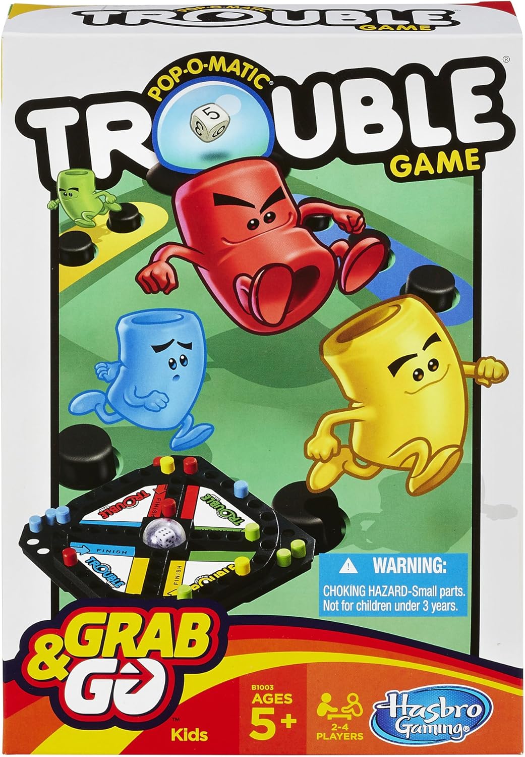 Hasbro Gaming Pop-O-Matic Trouble Grab & Go Game (Travel Size)