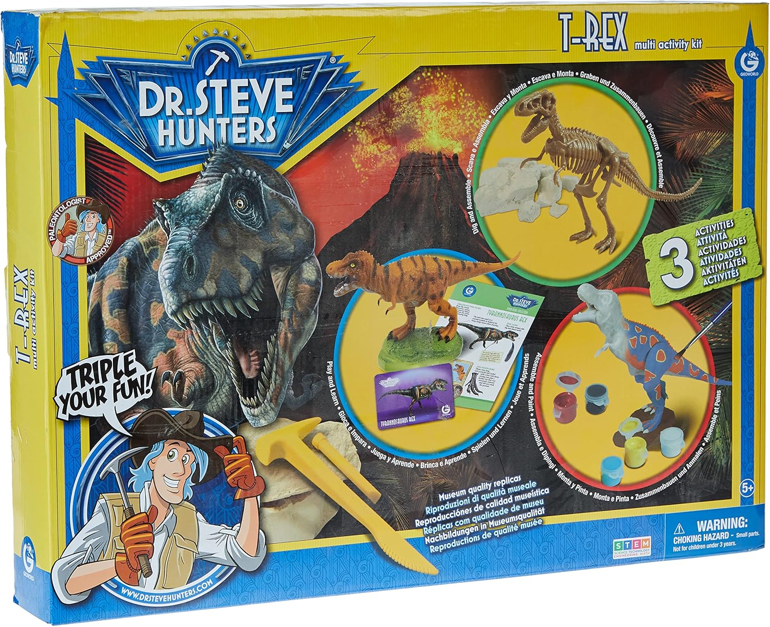 Uncle Milton Dr Steve Hunters-Dig - Build - Paint - Play - Scientific Educational Toy