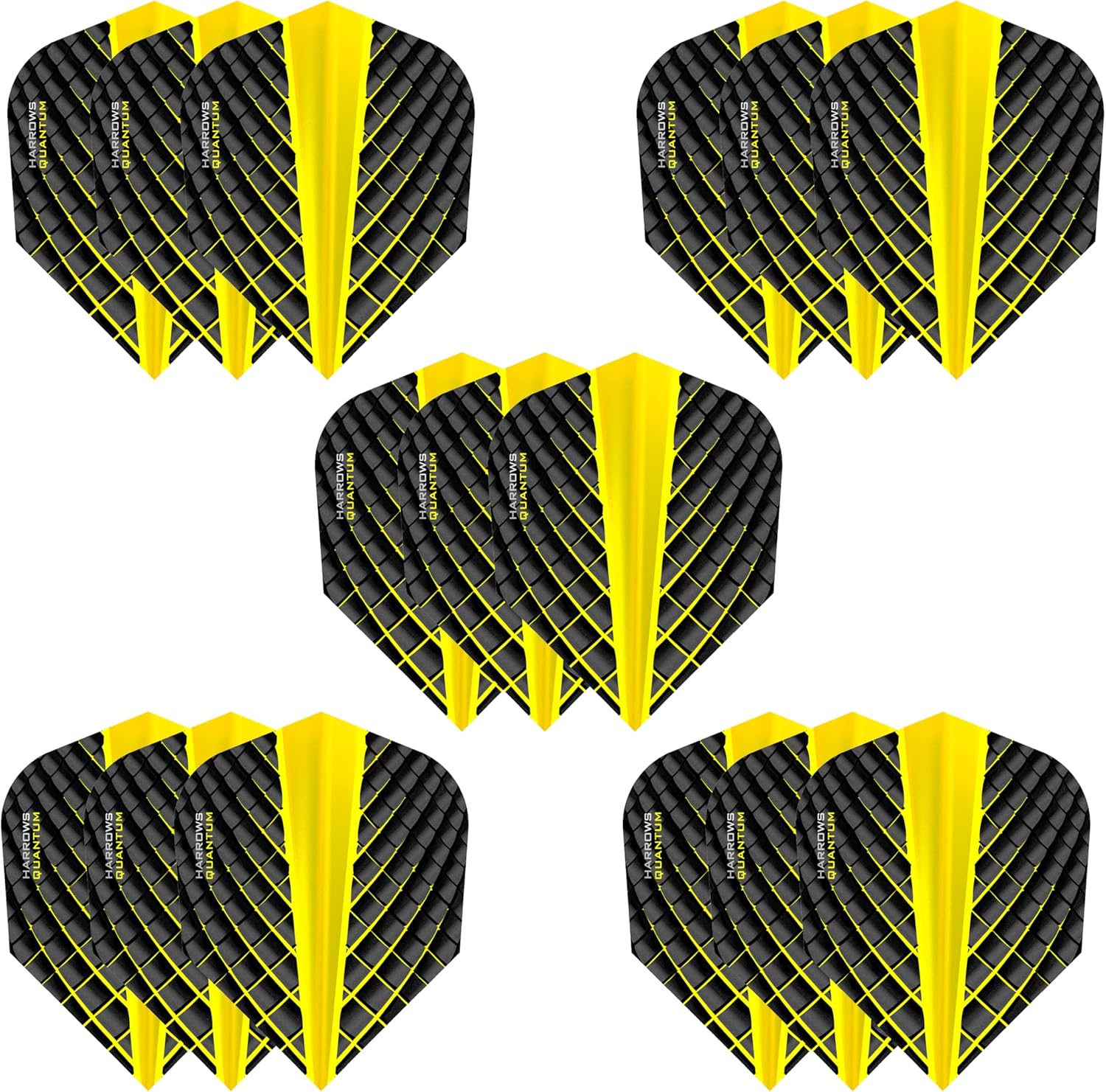 Harrows Quantum Dart Flights | 5 x sets Darts Flights (15 Flights Total) I 100 Micron Dart Flights I Premium Extra Strong Made in UK I Professional Darts Accessories