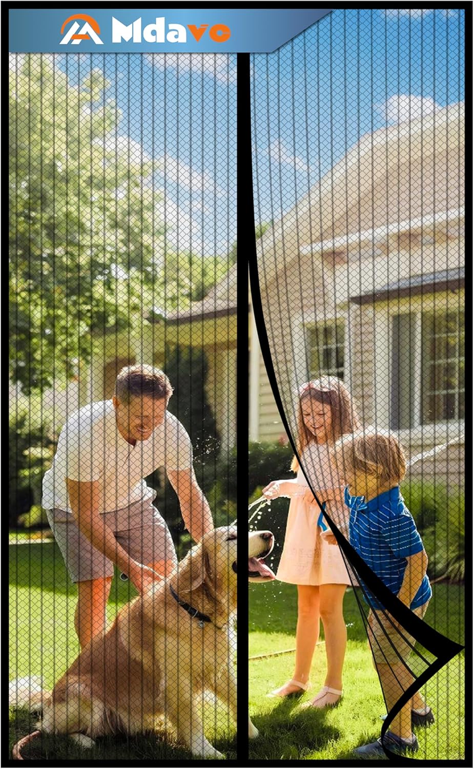 Mesh Screen with Magnetic Closure-Keeps Bugs Out Let Breeze in, Heavy Duty - Pet and Kid Friendly, Works with Front, Sliding Doors (38 x 82 Inch)