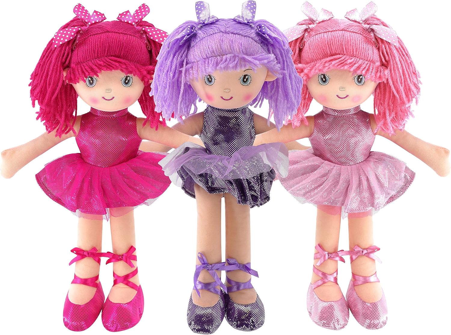 Ballerina Rag Doll Soft Plush Toy Nursery Room Decoration Large Size 30"-34" (Medium 16" / 40 cm)