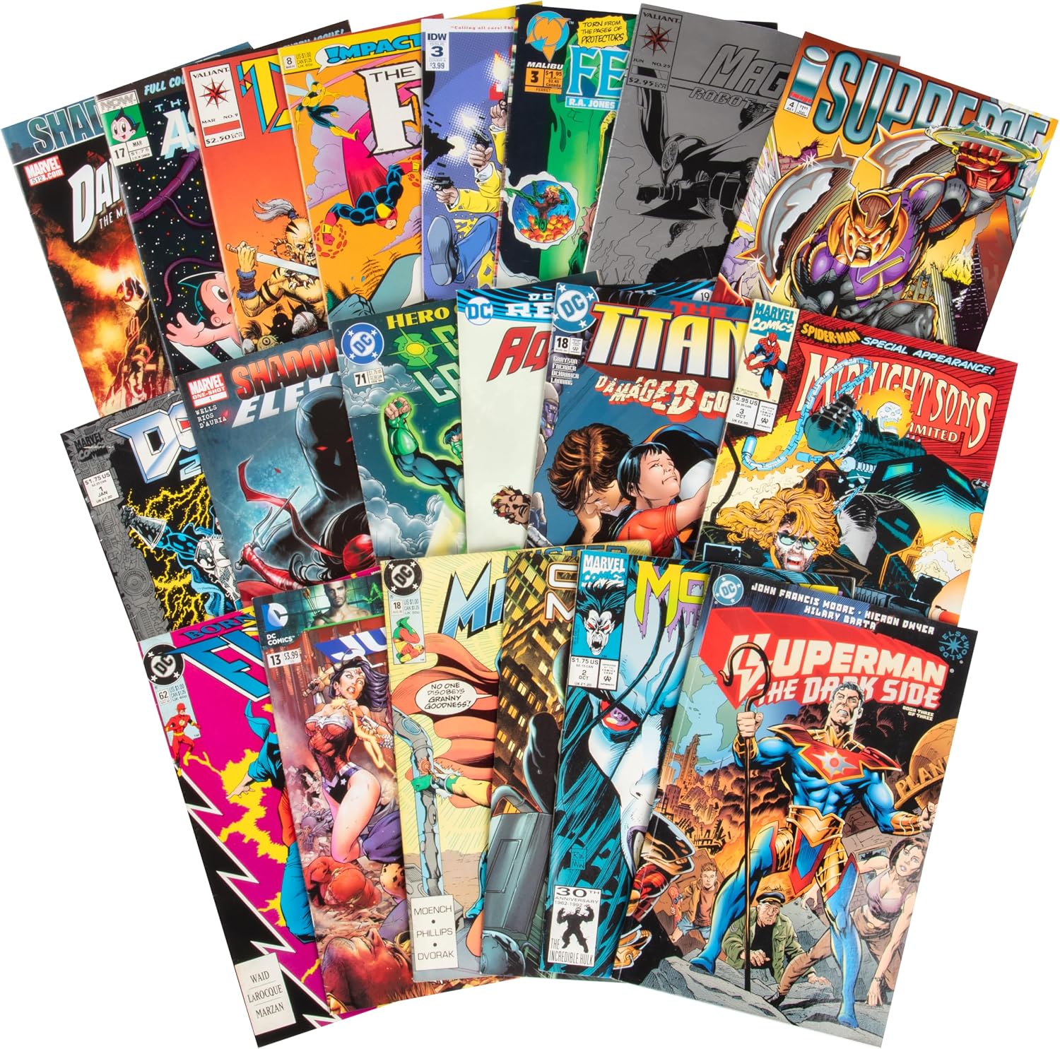 20 Assorted Comic Book Value Gift Collection w Guaranteed Prestige Trade Paperback- Even Split Between Marvel, DC & Indie Faves- No Dupes or Inappropriate Content - Super Hero or Graphic Novel Set