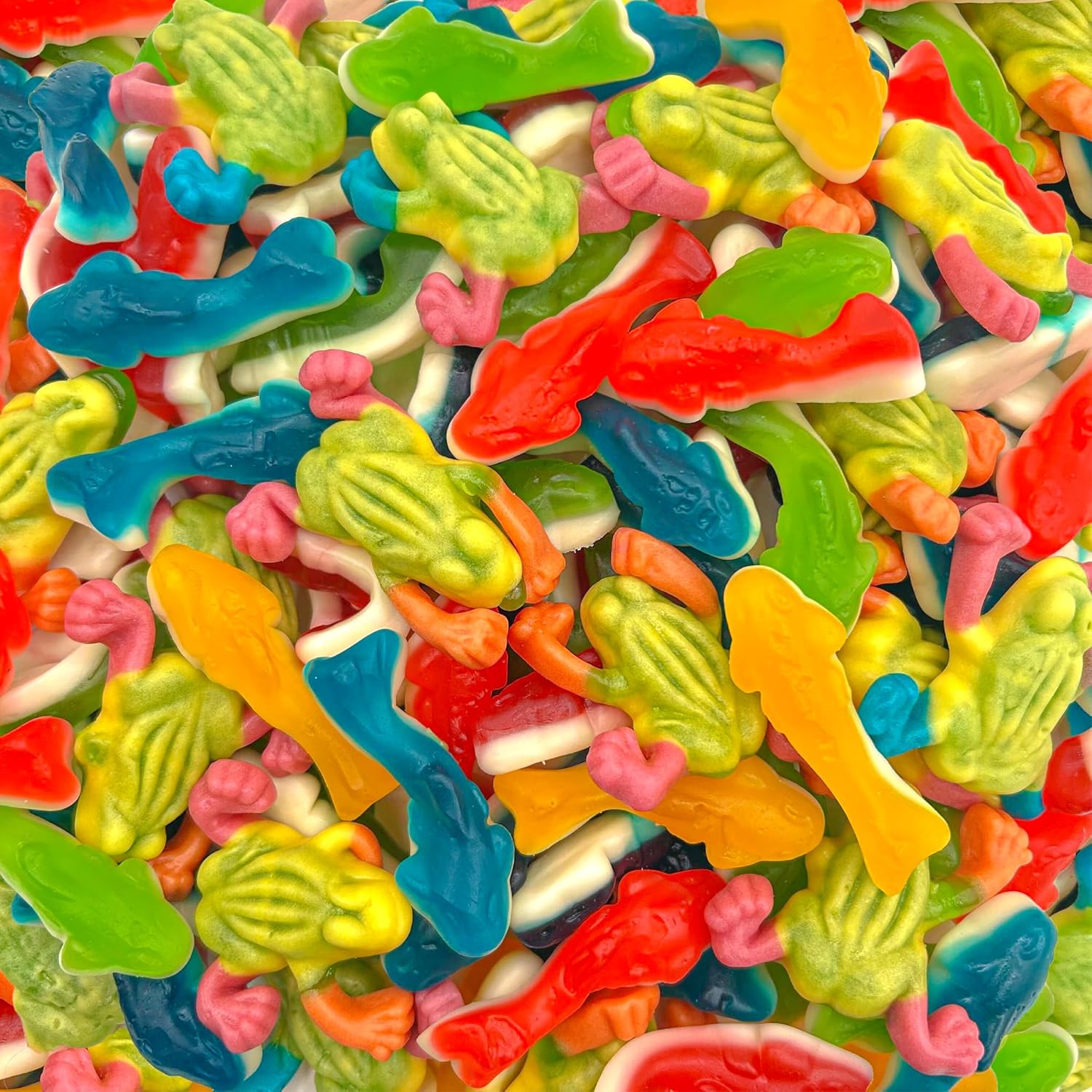 Gummy Sharks and Rainforest Frogs Candy Mix | 2 Pound Bulk Bag | Ocean and Jungle Critters | Assorted Fruit Flavors Gummy Mix | Party Favors, Goody Bags, Kids' Birthday Celebrations