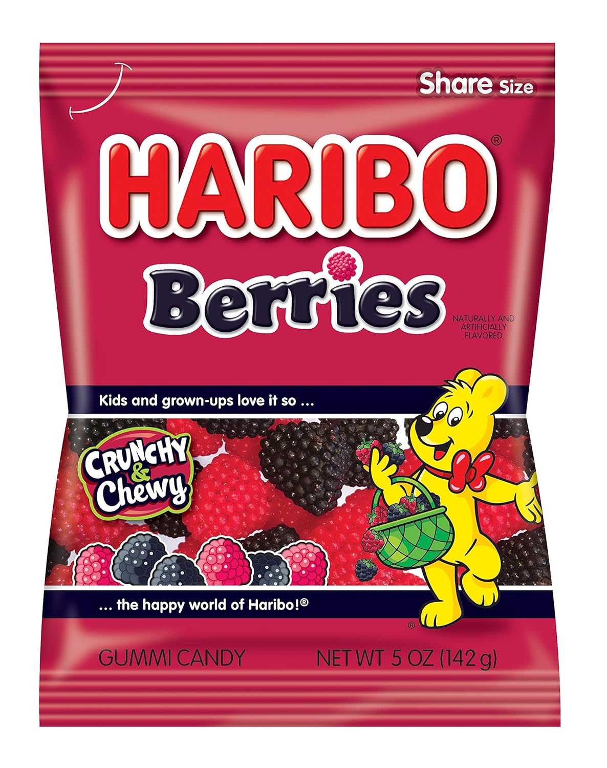 HARIBO Gummi Candy, Berries, 5 oz. Bag