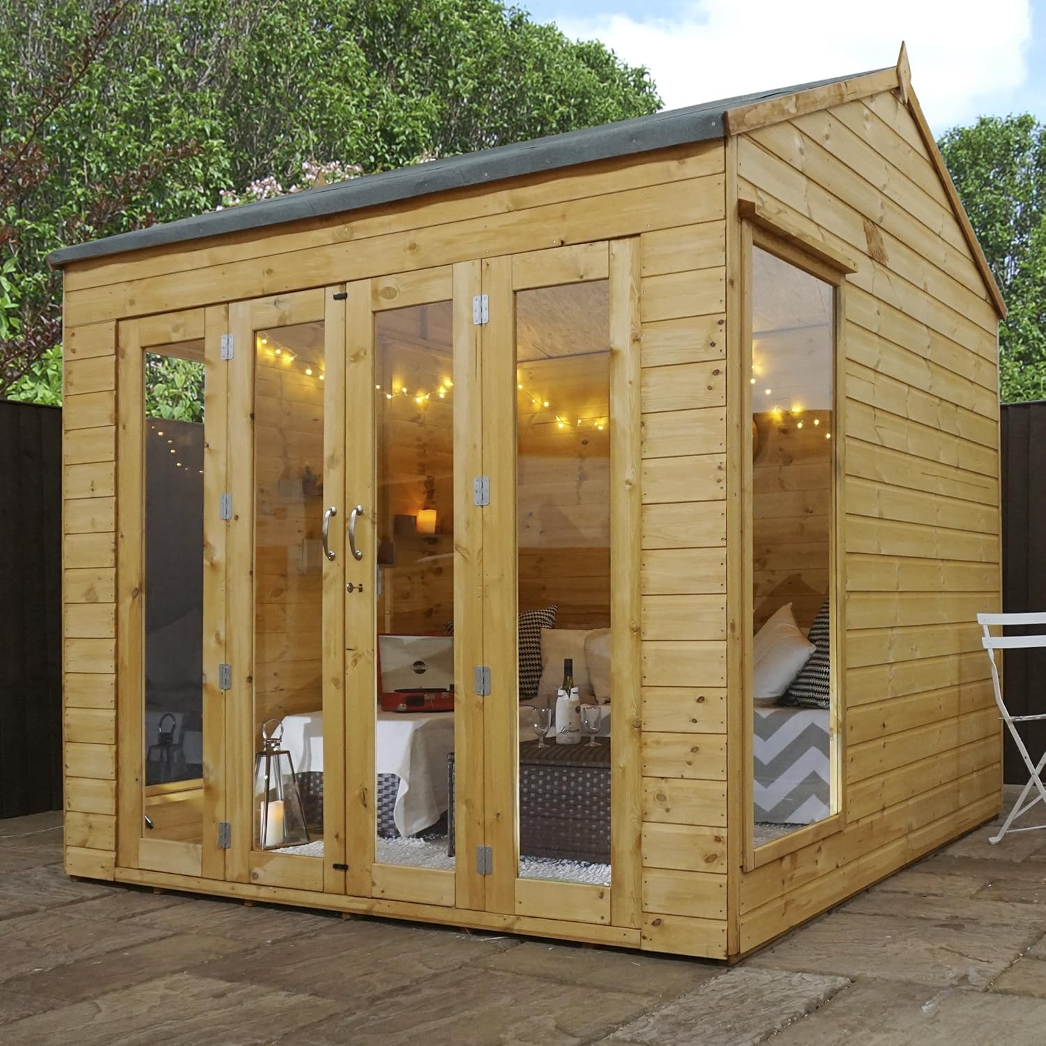 Mercia Vermont 8 x 8ft Summer House including Double Bi-Fold Doors