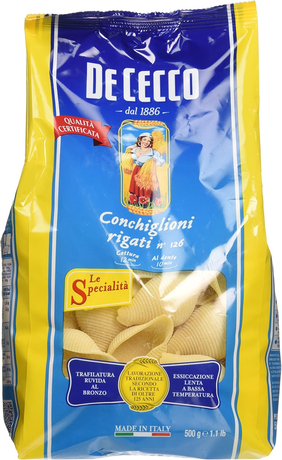 De Cecco Conchiglioni Rigati n.126 (500g)