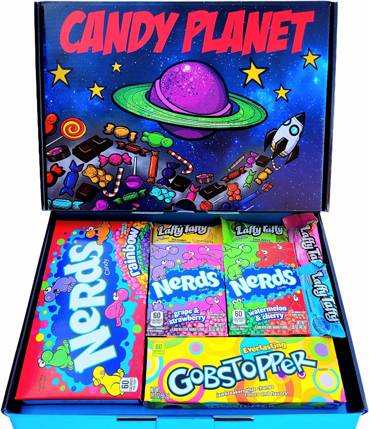 American Nerds Sweets Hamper | Classic Retro USA Treats | Weighs 400g | Birthday Party Christmas | BY CANDYPLANET